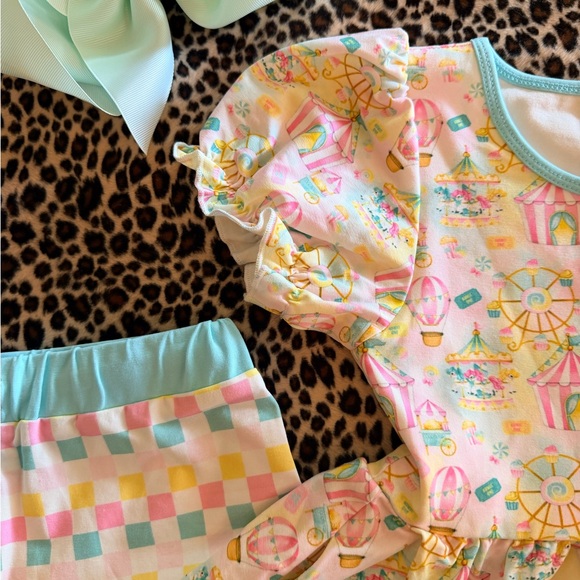 Carousel Carnival Fair Twirl dress/tunic set NEW size 7 LIV + STELLA - Picture 2 of 6